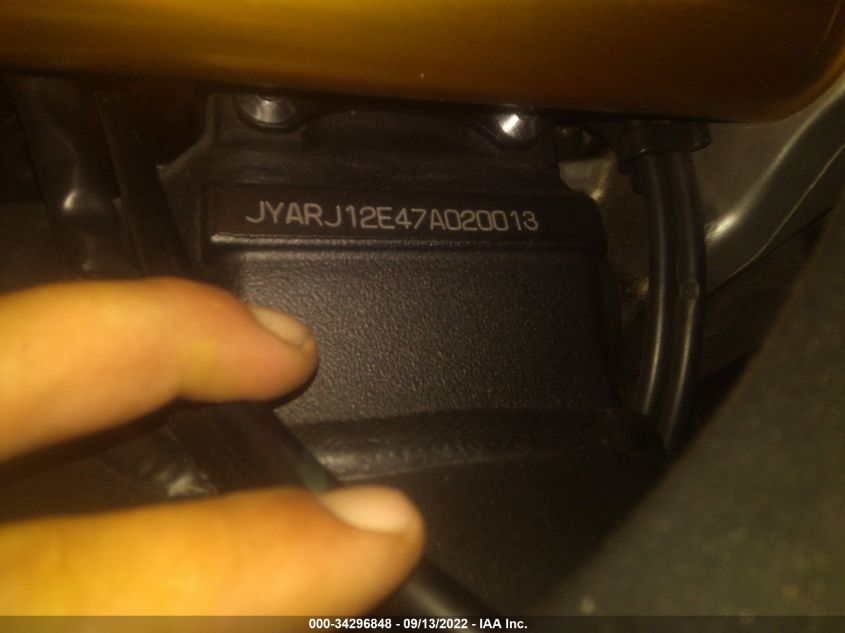 2007 YAMAHA YZFR6 L JYARJ12E47A020013