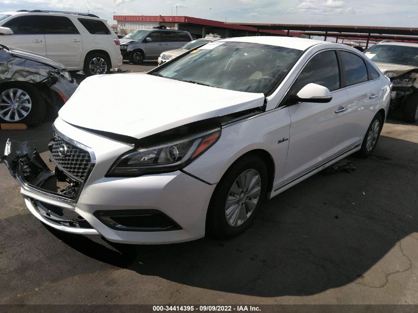 2016 HYUNDAI SONATA HYBRID SE KMHE24L17GA018913