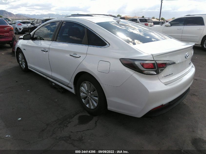 2016 HYUNDAI SONATA HYBRID SE KMHE24L17GA018913