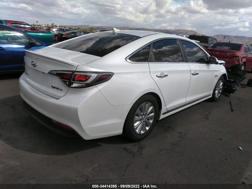 2016 HYUNDAI SONATA HYBRID SE KMHE24L17GA018913