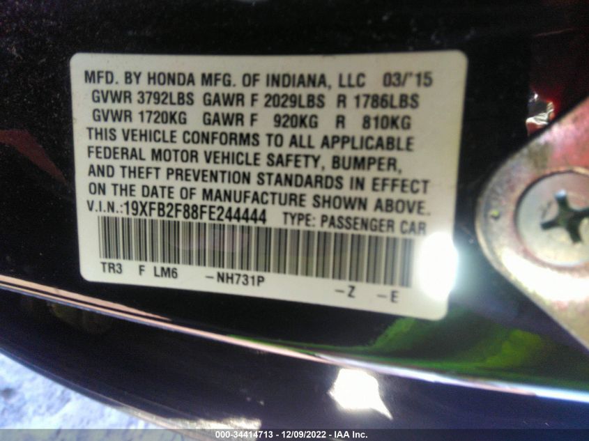 2015 HONDA CIVIC EX 19XFB2F88FE244444