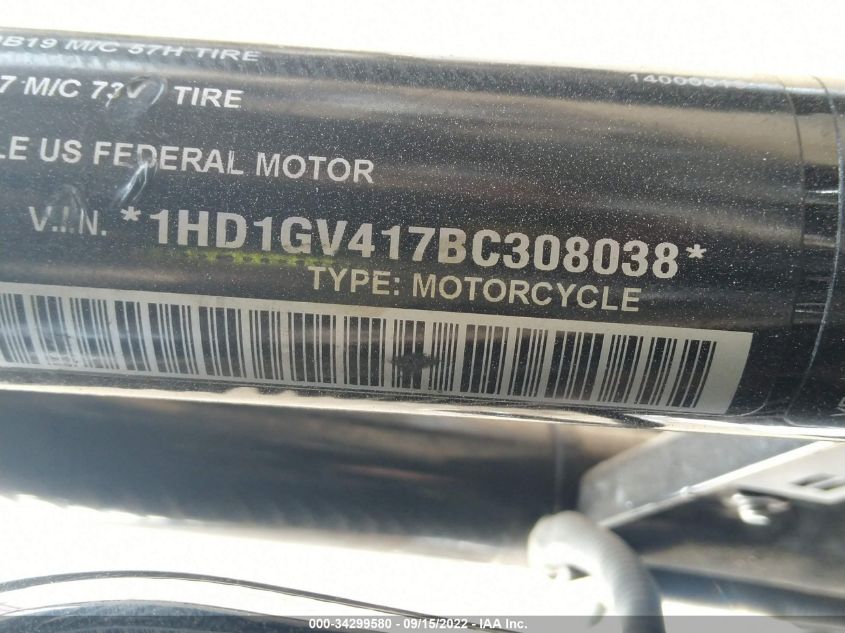 2011 HARLEY-DAVIDSON FXDC 1HD1GV417BC308038