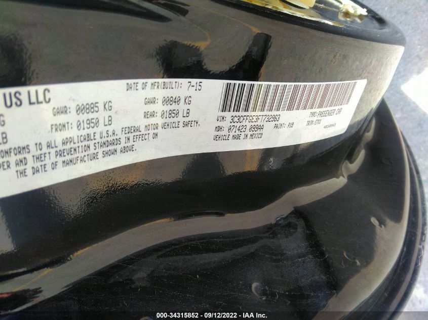 2015 FIAT 500E 3C3CFFGE3FT732963