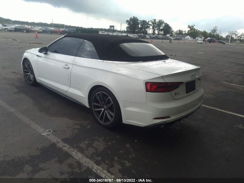2018 AUDI S5 CABRIOLET PREMIUM PLUS WAUY4GF52JN000697