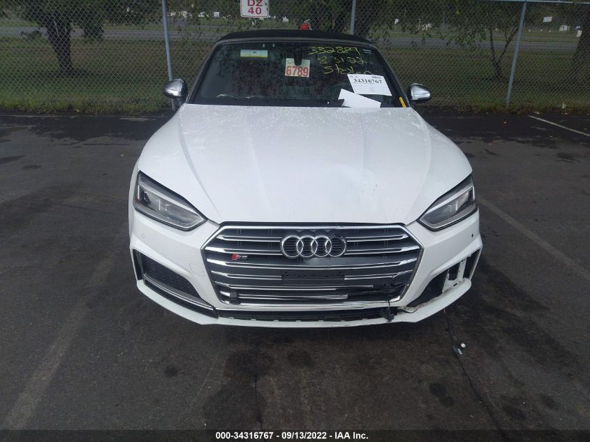 2018 AUDI S5 CABRIOLET PREMIUM PLUS WAUY4GF52JN000697