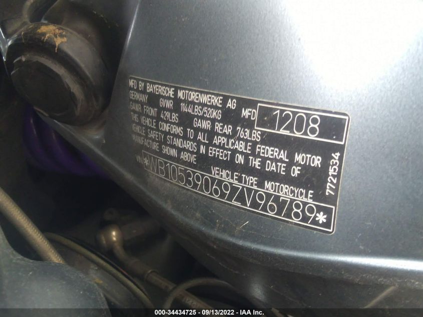 2009 BMW K1300 GT WB10539069ZV96789