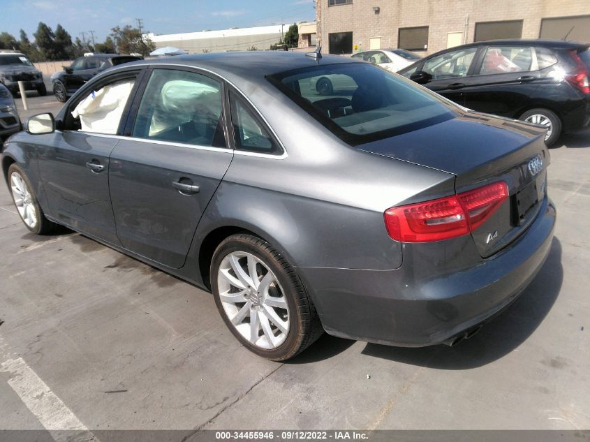2013 AUDI A4 PREMIUM PLUS WAUEFAFL8DA110030