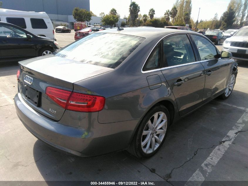 2013 AUDI A4 PREMIUM PLUS WAUEFAFL8DA110030