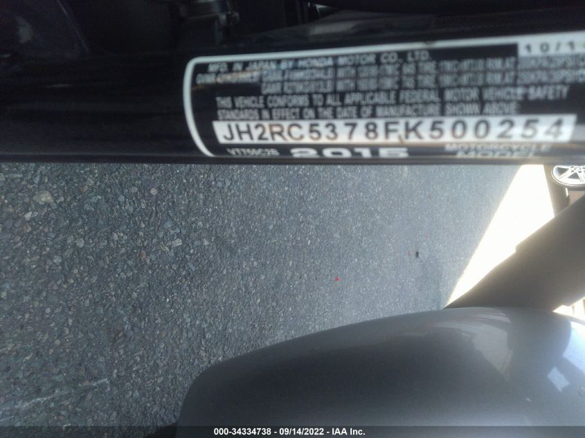 2015 HONDA VT750 C2B JH2RC5378FK500254