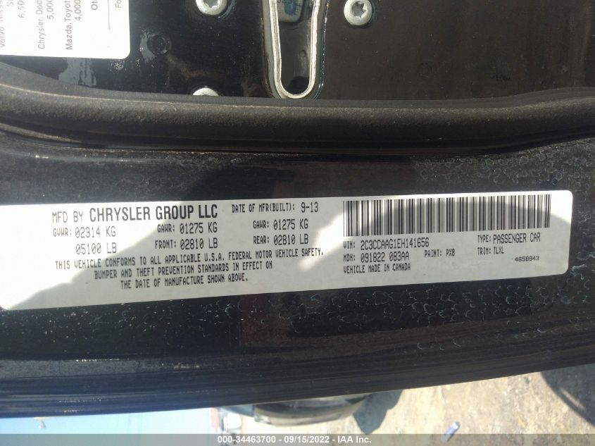 2014 CHRYSLER 300 2C3CCAAG1EH141656