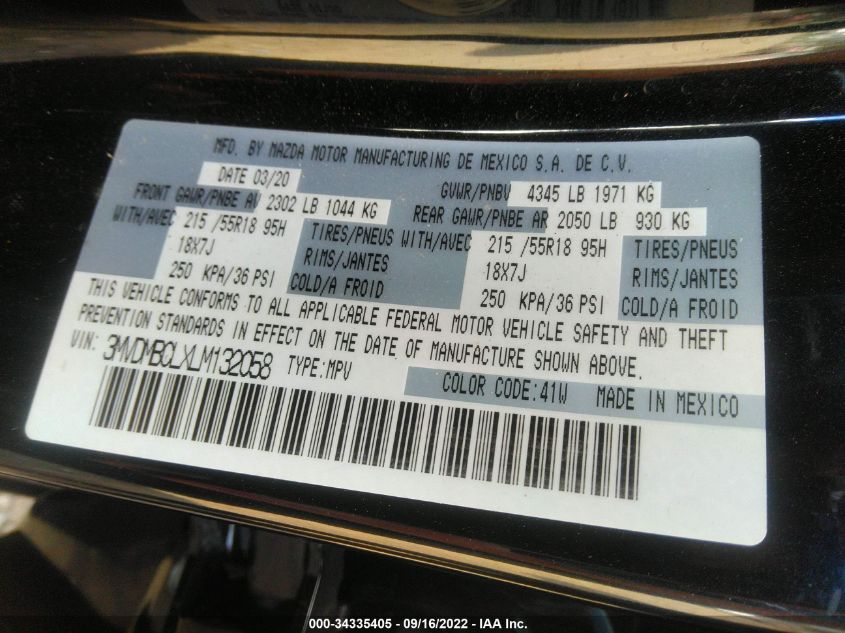 2020 MAZDA CX-30 SELECT PACKAGE 3MVDMBCLXLM132058