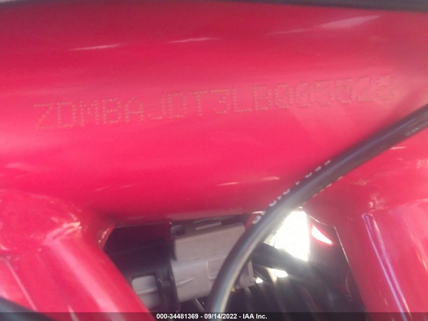 2020 DUCATI HYPERMOTARD 950/950 SP ZDMBAJDT3LB005528
