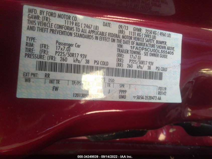 2013 FORD C-MAX ENERGI SEL 1FADP5CU0DL555405