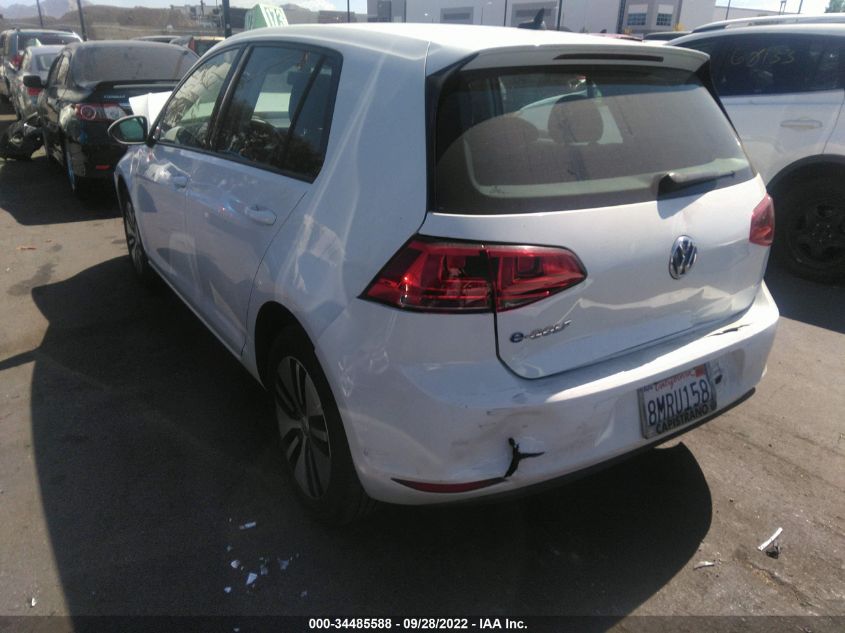 2016 VOLKSWAGEN E-GOLF SE WVWKP7AU4GW912720