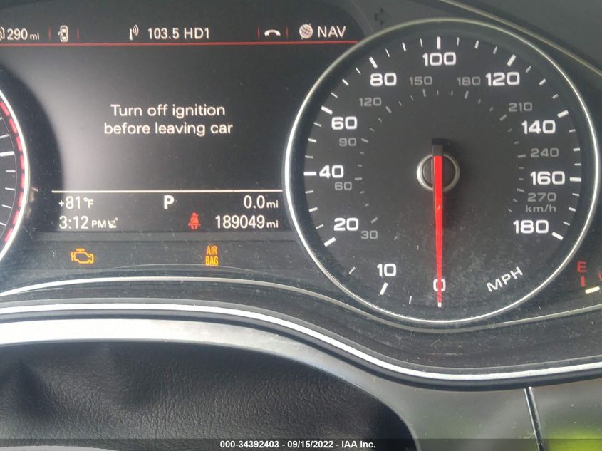 2013 AUDI A7 3.0 PREMIUM PLUS WAUYGAFC8DN013297