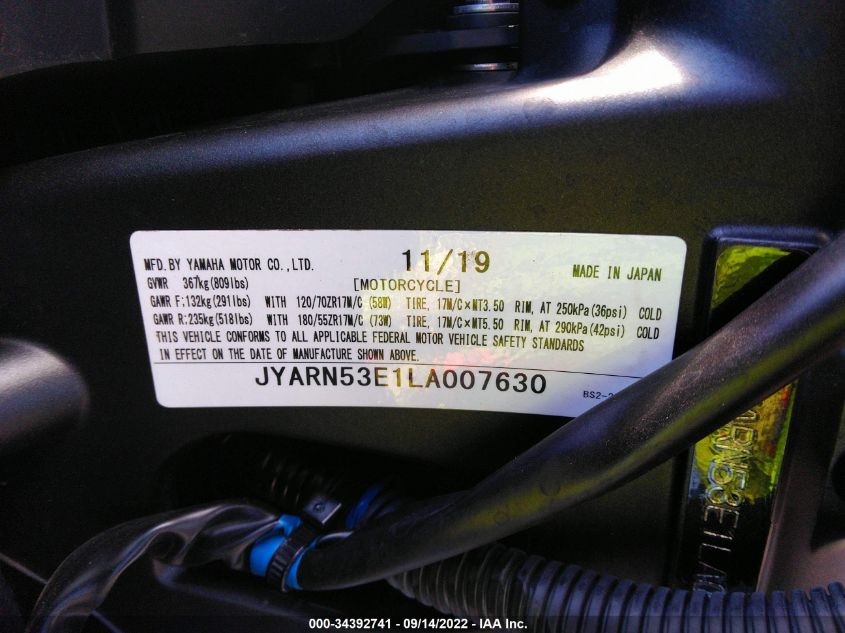 2020 YAMAHA MT09 - JYARN53E1LA007630