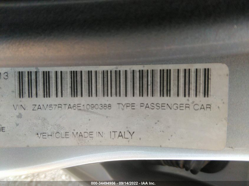 2014 MASERATI GHIBLI S Q4 ZAM57RTA6E1090388