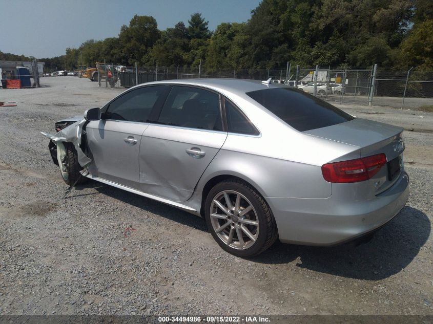 2014 AUDI A4 PREMIUM PLUS WAUFFAFL2EA066936
