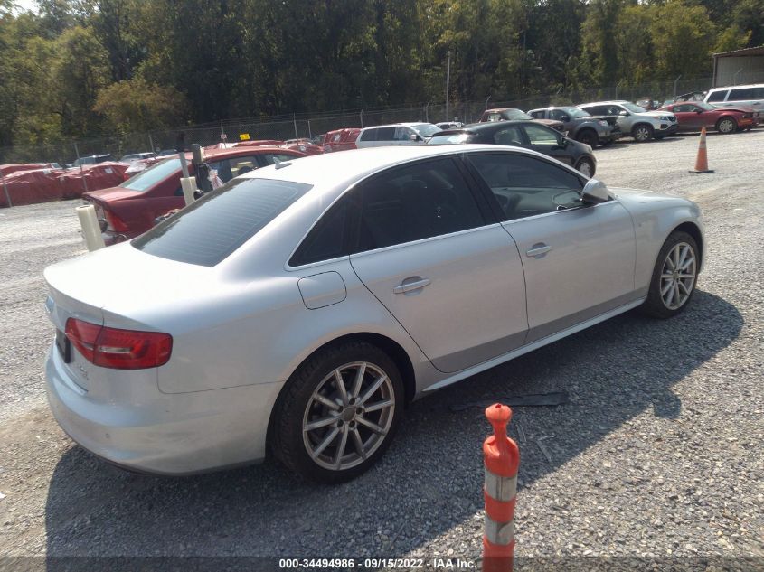2014 AUDI A4 PREMIUM PLUS WAUFFAFL2EA066936