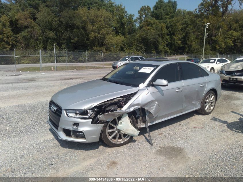 2014 AUDI A4 PREMIUM PLUS WAUFFAFL2EA066936