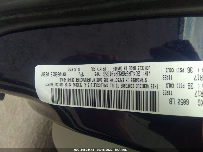 2014 RAM CARGO VAN TRADESMAN 2C4JRGAG0ER401656