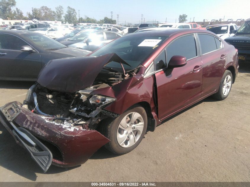 2013 HONDA CIVIC SDN LX 19XFB2F58DE222933