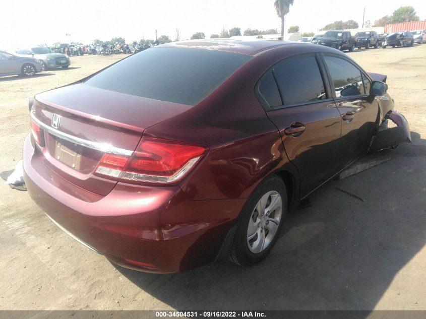 2013 HONDA CIVIC SDN LX 19XFB2F58DE222933