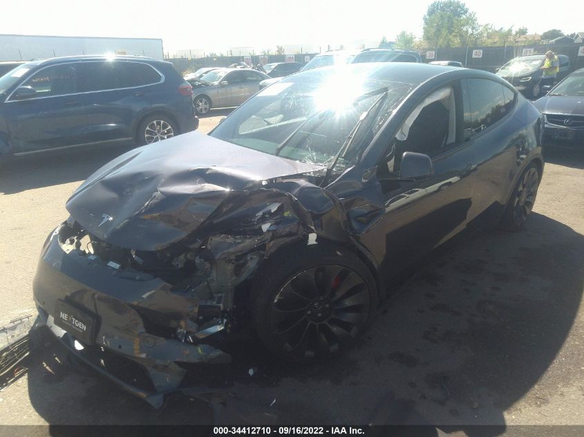 2022 TESLA MODEL Y PERFORMANCE 7SAYGDEF4NF390549