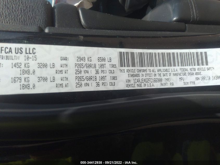 2015 JEEP GRAND CHEROKEE LAREDO - 1C4RJEAG2FC166900