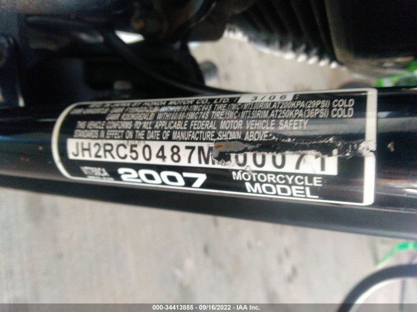 2007 HONDA VT750 JH2RC50487M300071