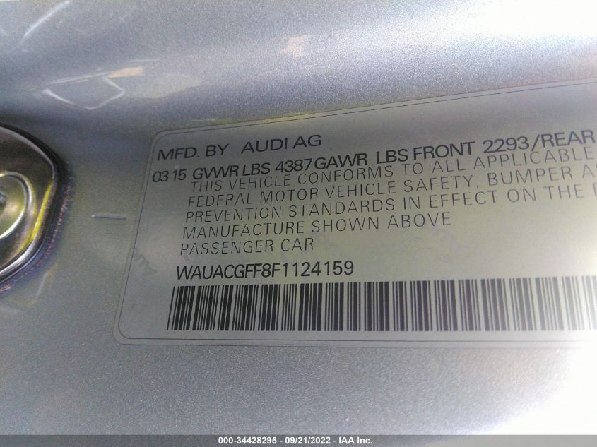 2015 AUDI A3 1.8T PREMIUM WAUACGFF8F1124159