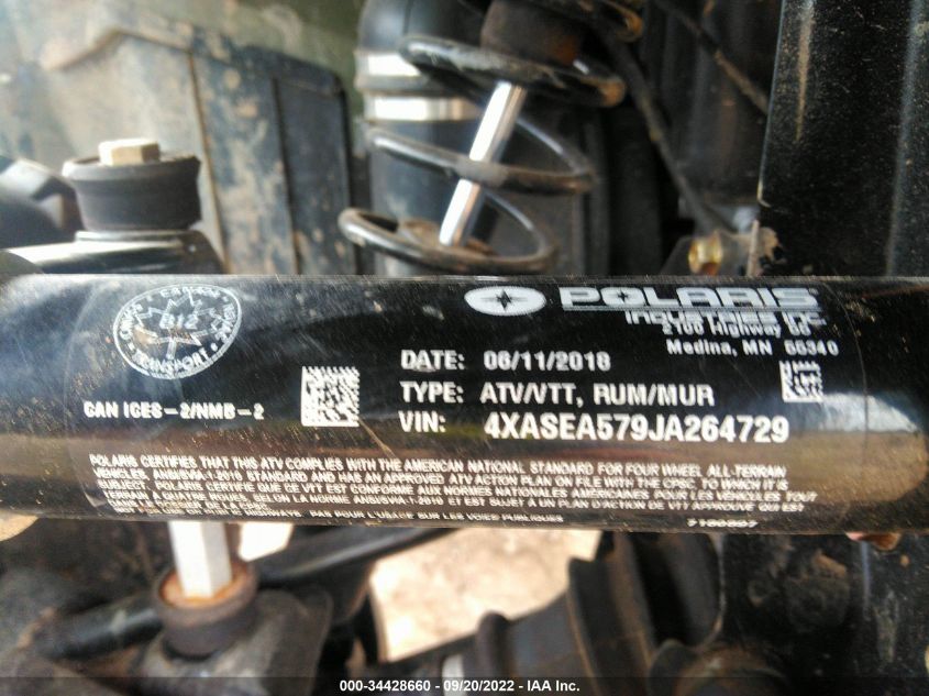 2018 POLARIS SPORTSMAN 570 4XASEA579JA264729