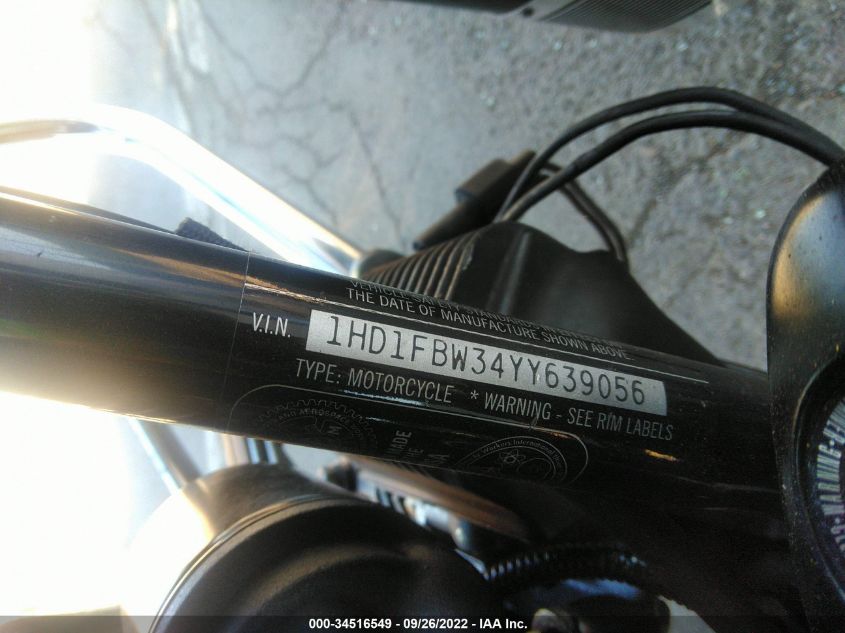 2000 HARLEY-DAVIDSON FLHRI 1HD1FBW34YY639056