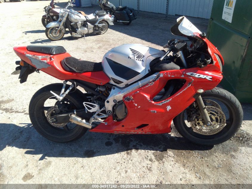 2002 HONDA CBR600 F4 JH2PC350X2M302110