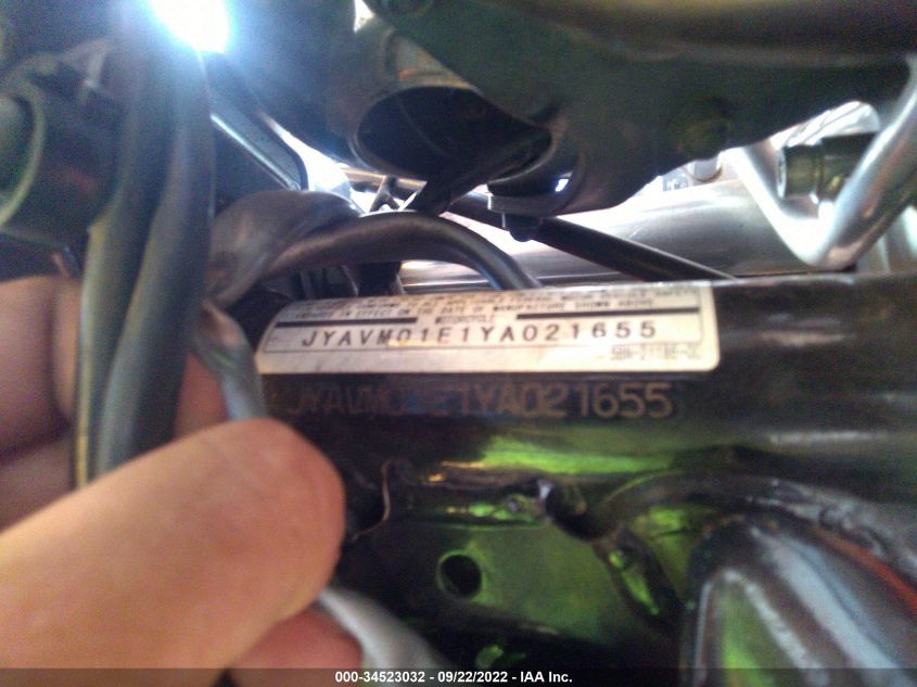2000 YAMAHA XVS65 A JYAVM01E1YA021655