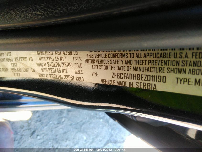2014 FIAT 500L TREKKING ZFBCFADH8EZ011190