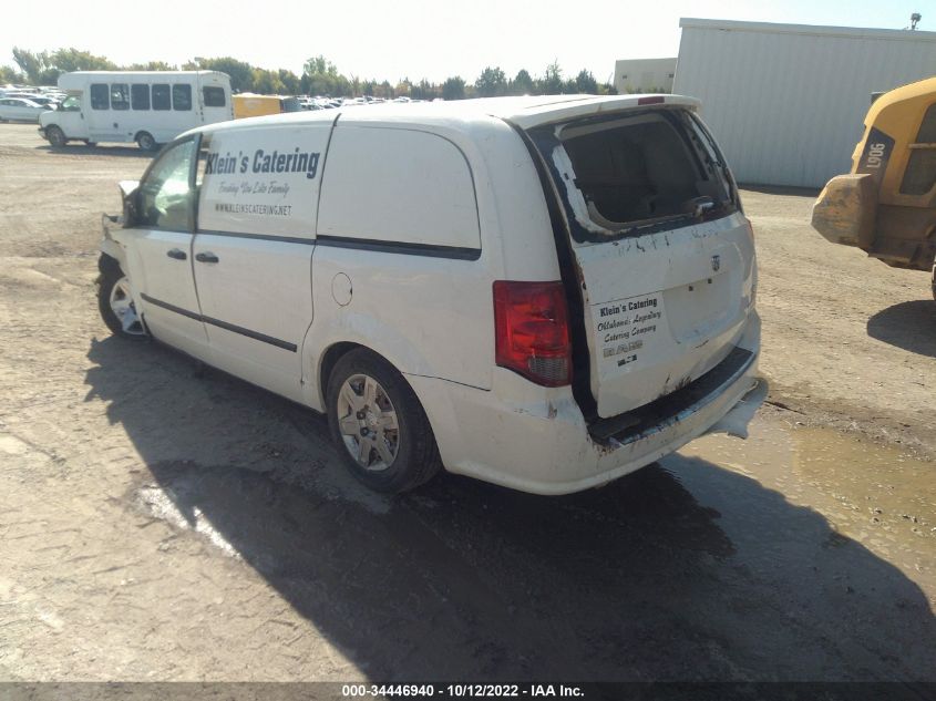2013 RAM CARGO VAN TRADESMAN 2C4JRGAG6DR612357