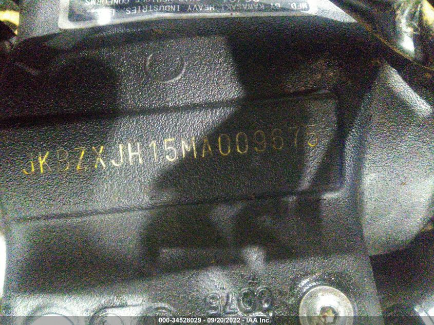 2021 KAWASAKI ZX636 K JKBZXJH15MA009675