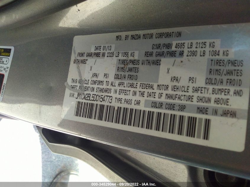 2013 MAZDA MAZDA5 SPORT JM1CW2BL5D0154773