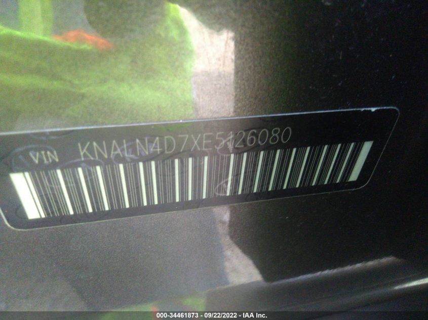 2014 KIA CADENZA PREMIUM KNALN4D7XE5126080