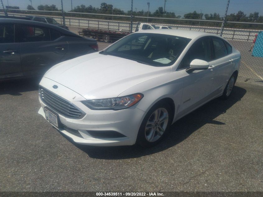 2018 FORD FUSION HYBRID S 3FA6P0UUXJR100536