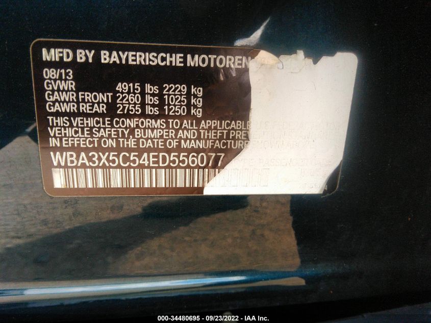 2014 BMW 3 SERIES GRAN TURISMO 328I XDRIVE WBA3X5C54ED556077