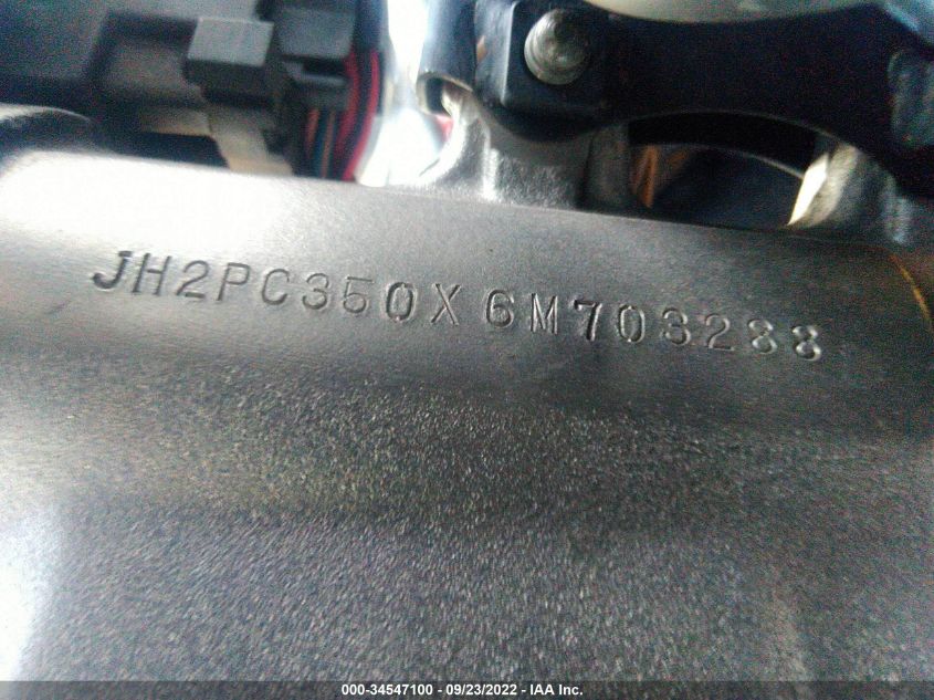 2006 HONDA CBR600 F4 JH2PC350X6M703288