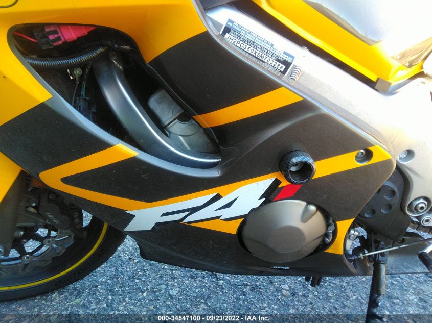 2006 HONDA CBR600 F4 JH2PC350X6M703288