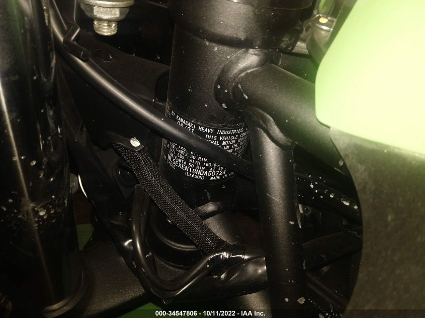 2022 KAWASAKI EX650 N ML5EXEN18NDA50724