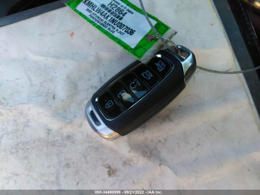 2022 HYUNDAI ELANTRA N KMHLW4AK1NU007036