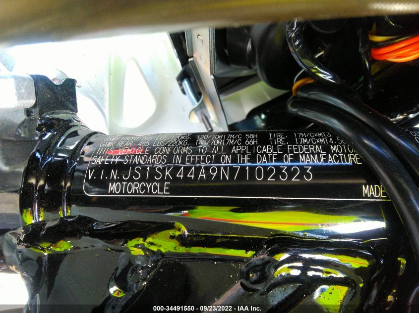2022 SUZUKI DR-Z400 SM JS1SK44A9N7102323