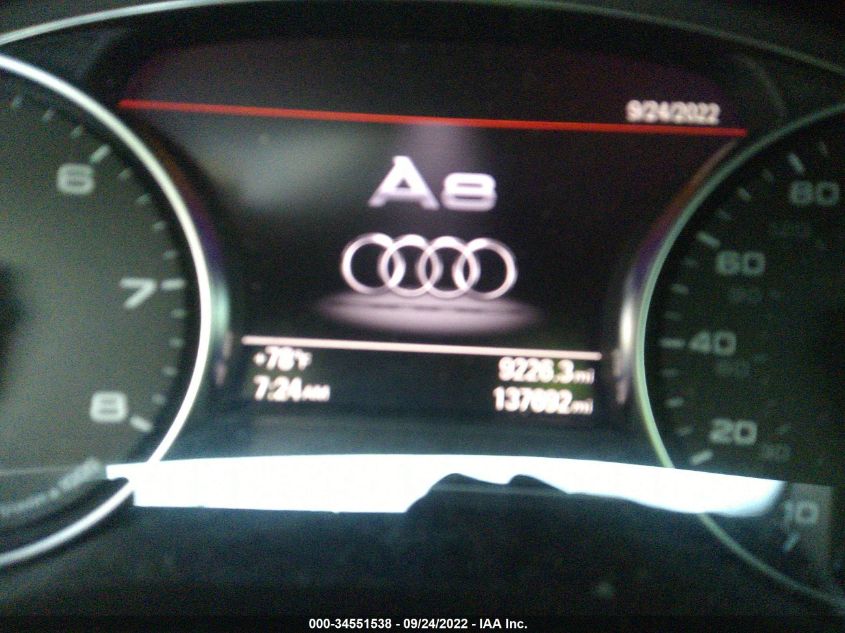 2014 AUDI A8 L 3.0T WAURGAFD4EN002411