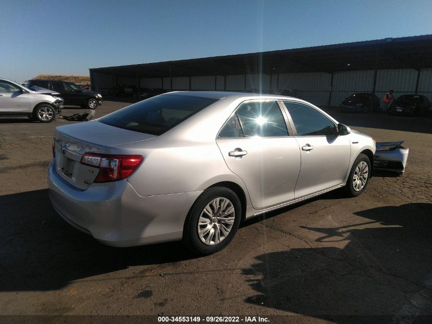 2013 TOYOTA CAMRY HYBRID LE 4T1BD1FK3DU076706
