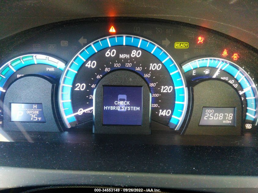 2013 TOYOTA CAMRY HYBRID LE 4T1BD1FK3DU076706